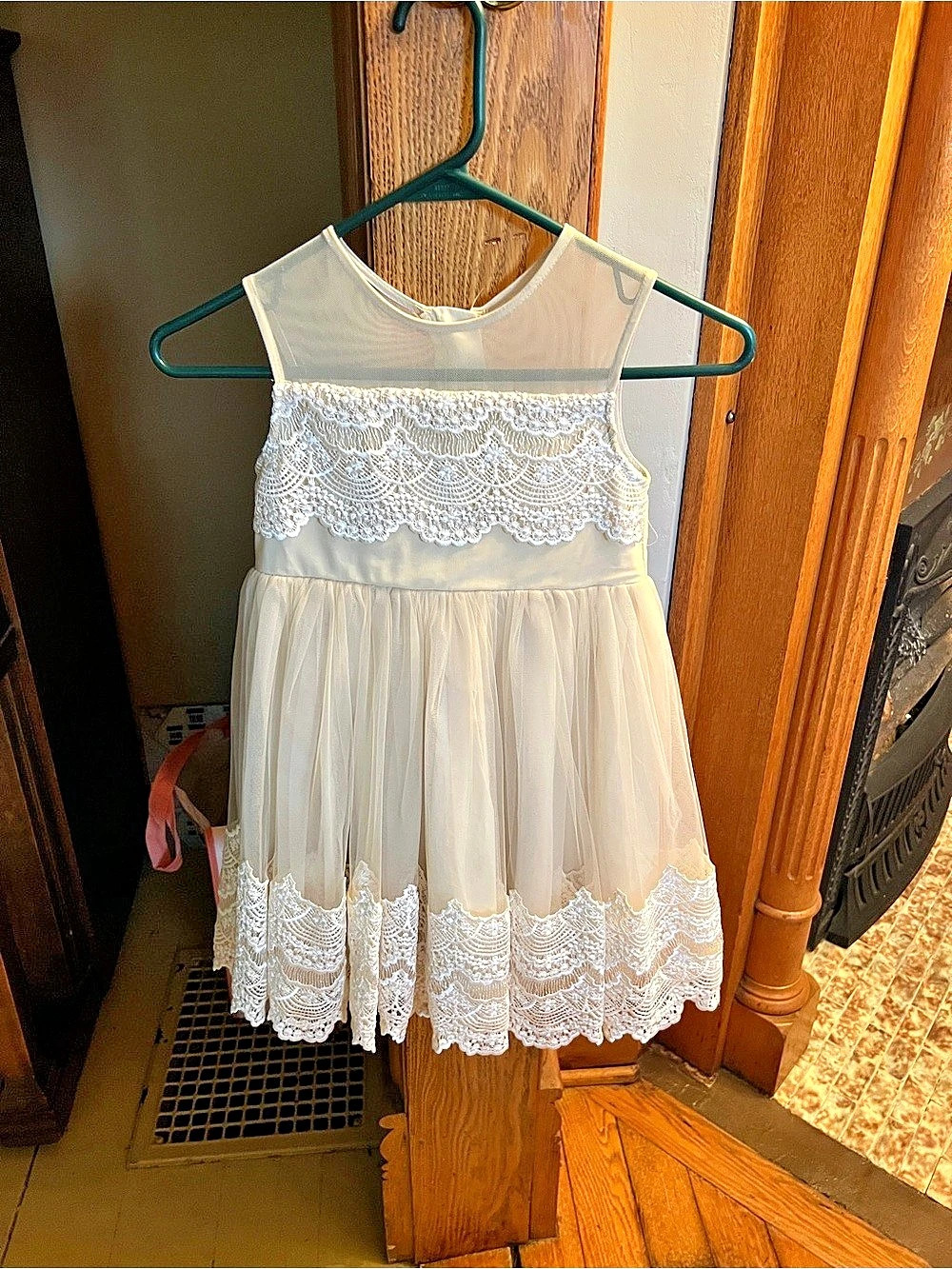 Only Little Once Evangeline Frock Girls' Dress Size 6 cream/ivory flower girl